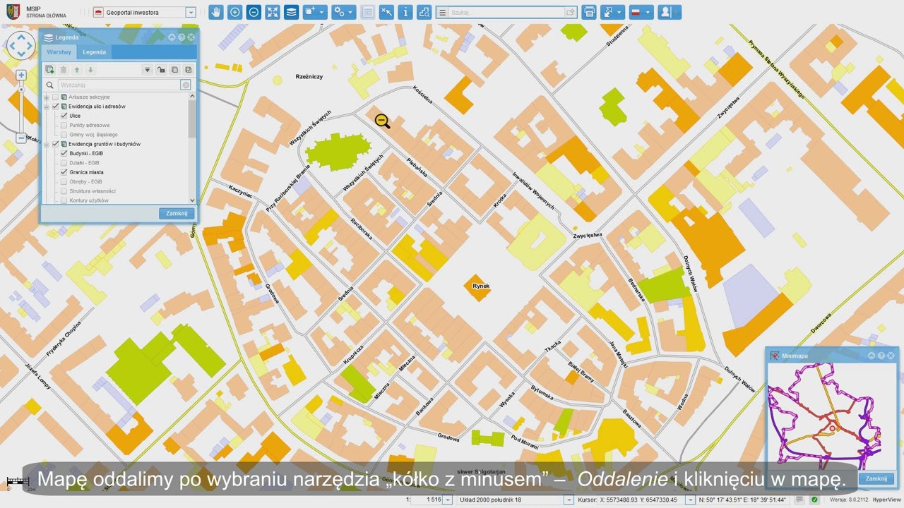 Jak poruszać się po mapie? MSIP Gliwice
