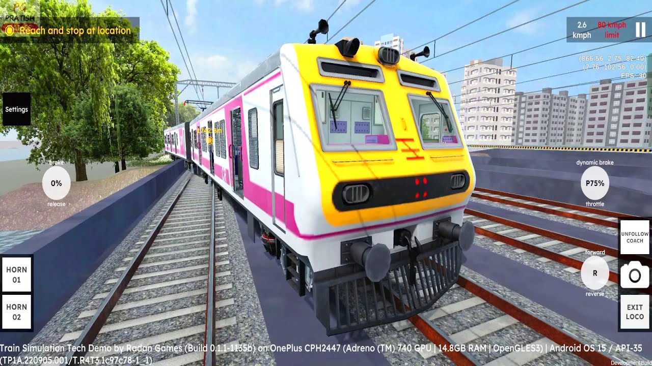 Mumbai Local Train Accident in RG Train Tech Demo Android Gameplay | Indian Train Simulator GAME 3D