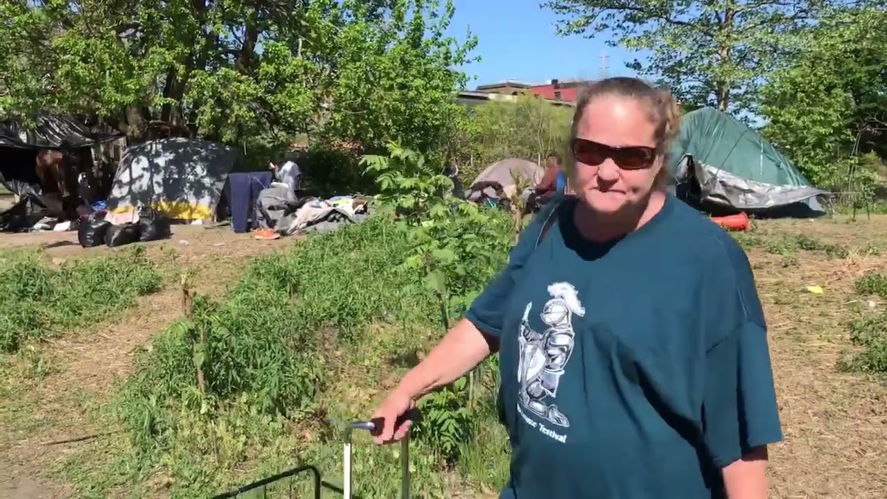 Woman leaves homeless camp in Kalamazoo