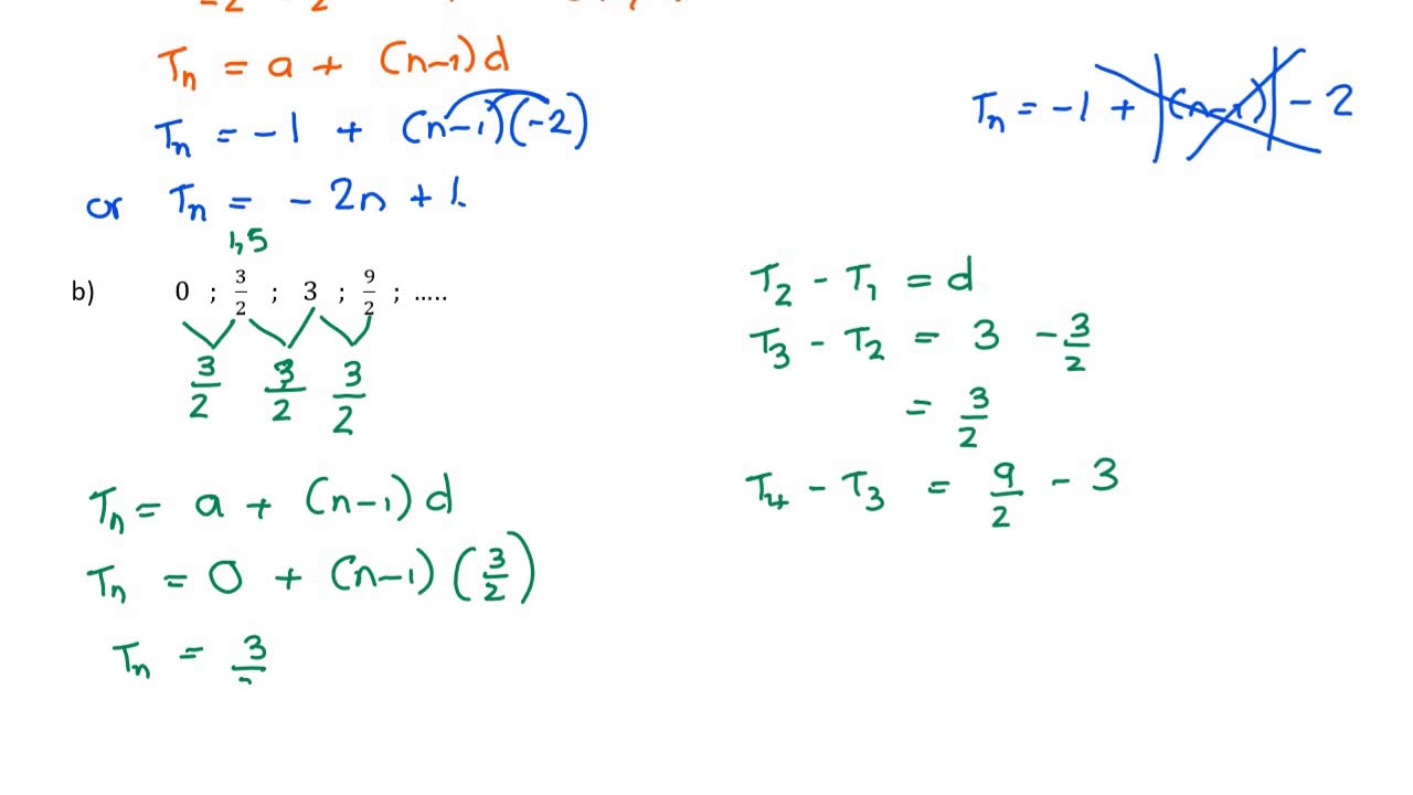 Grade 11 Patterns - Video 2 Linear/Arithmetic Patterns