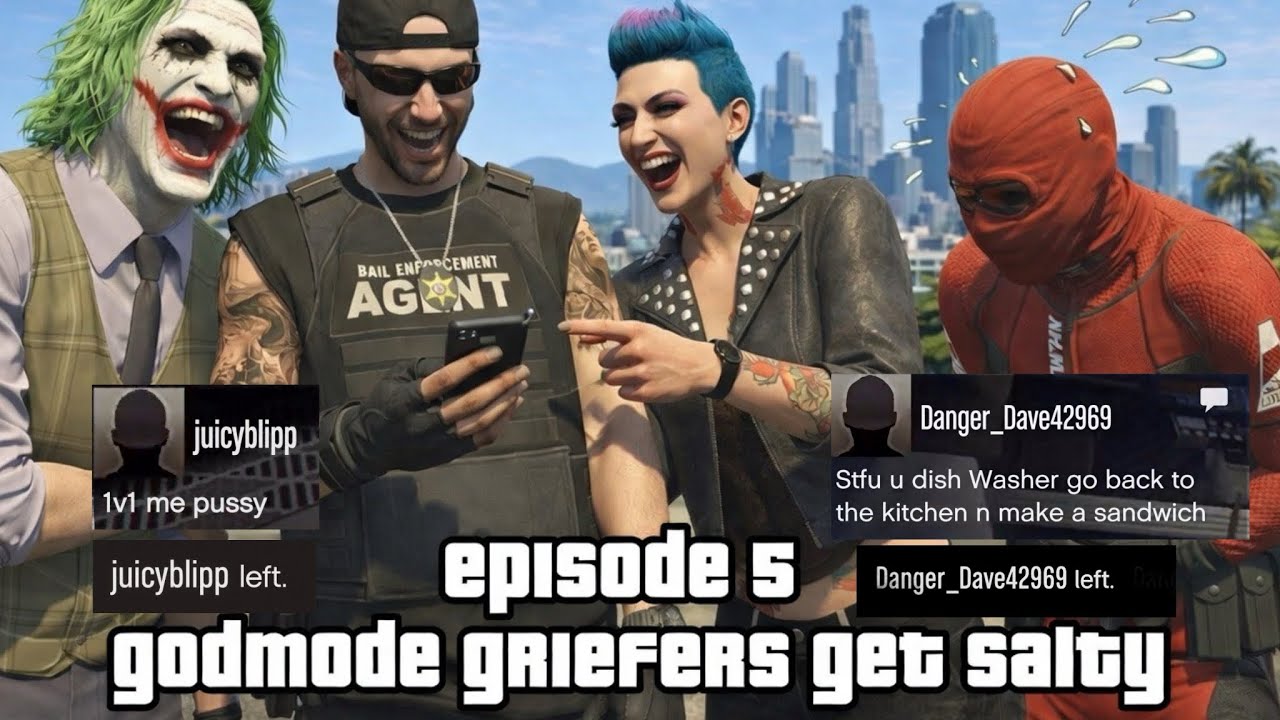 GTA Online God Mode Griefers EXPOSED, Free Aim 1v1 Rage Quit & Salty Messages!