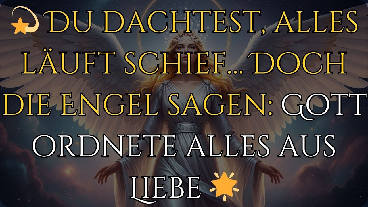 💫 Du dachtest, alles läuft schief… Doch die Engel sagen: Gott ordnete alles aus Liebe 🌟