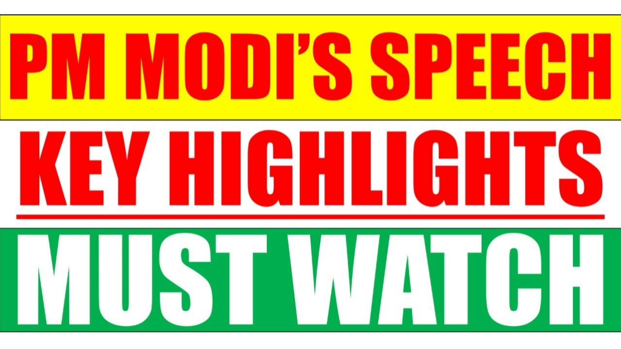 IMPORTANT KEY HIGHLIGHTS FROM PM MODI's SPEECH TODAY (12 MAY, 8PM) - MUST WATCH & SHARE WITH ALL