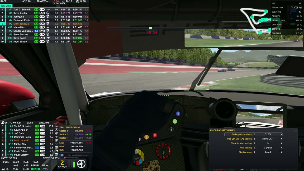 Iracing Porsche GT3 R  P2 Red Bull Ring