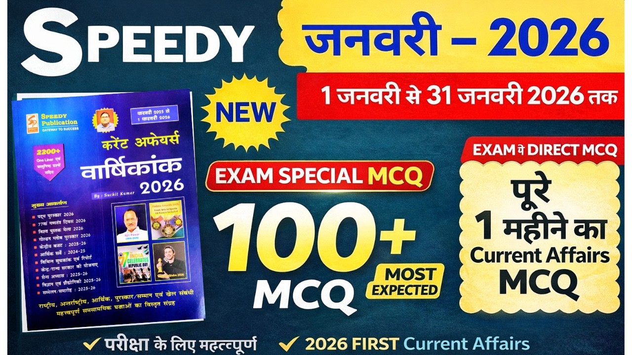 January 2026 Current Affairs MCQ | 100+ Most Expected Questions | Exam Special | Study With Shiv #CA