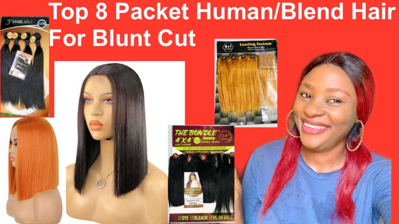 Top 8 Packet Human/Blend Hair For Blunt Cuts Wig/Bob/Style