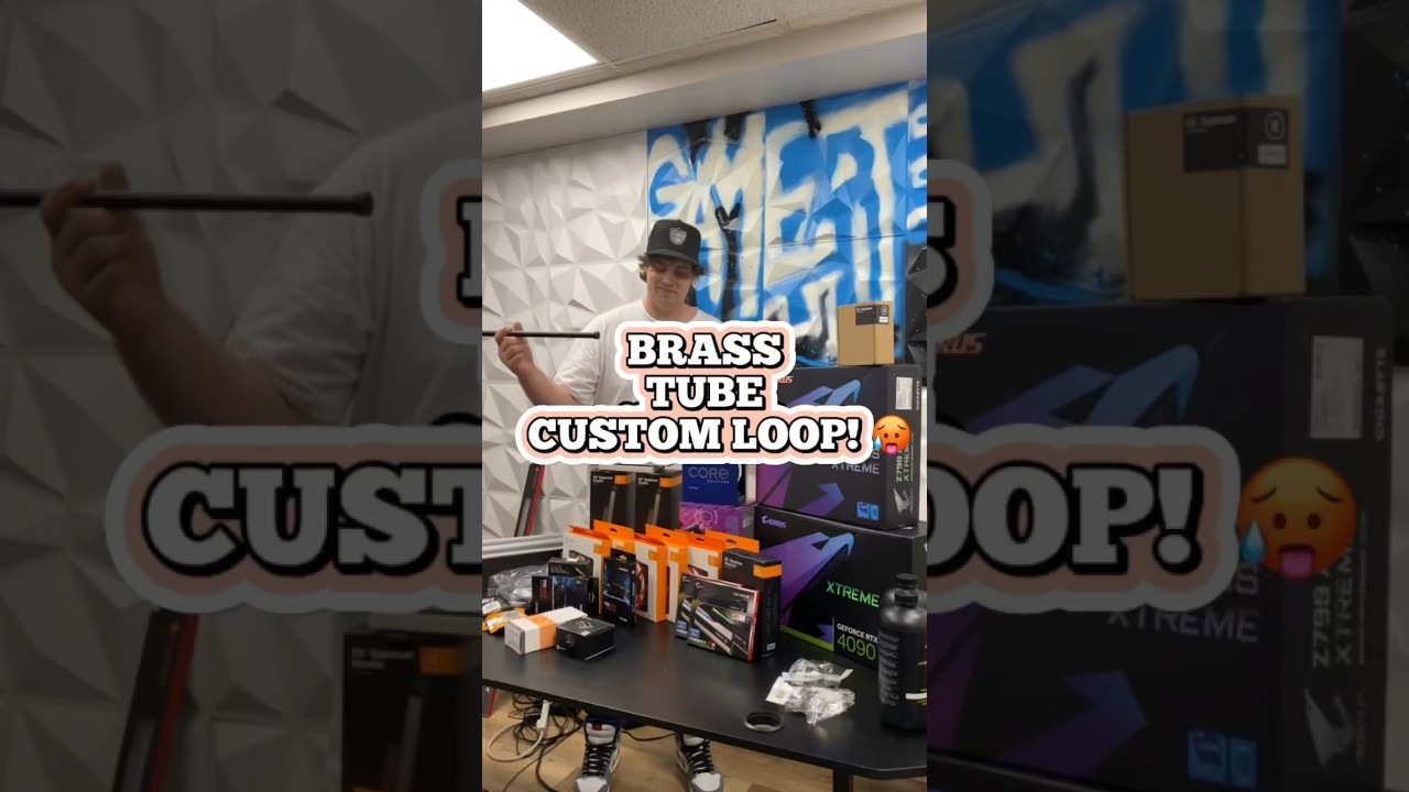 BRASS tube custom loop! 🤩 #pcbuild #watercooling #gamingpc #pcgaming #techvideo