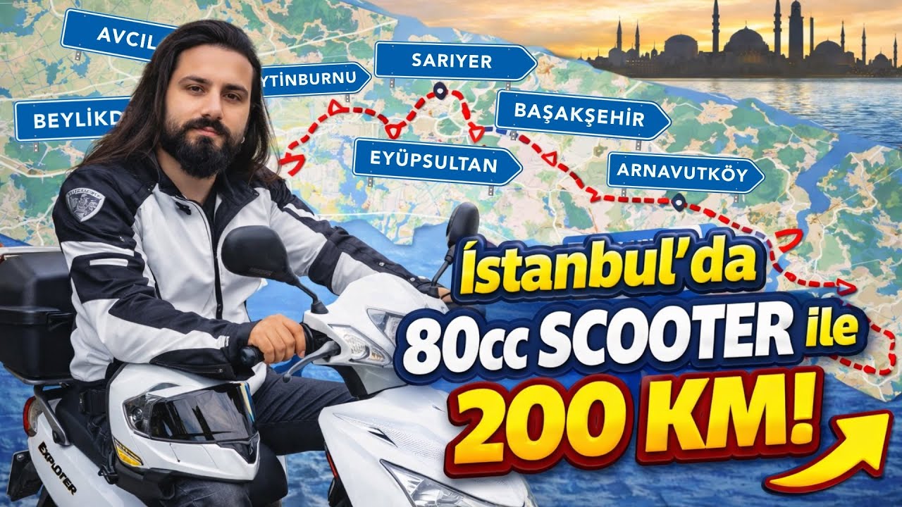 80cc Çin Scooter ile 2 Günde 200 KM! / İstanbul Avrupa Yakası Kültür Turu