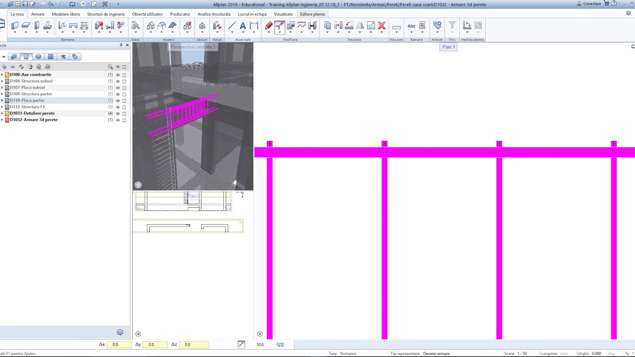 36  Armare 3d perete utilizand Python Parts