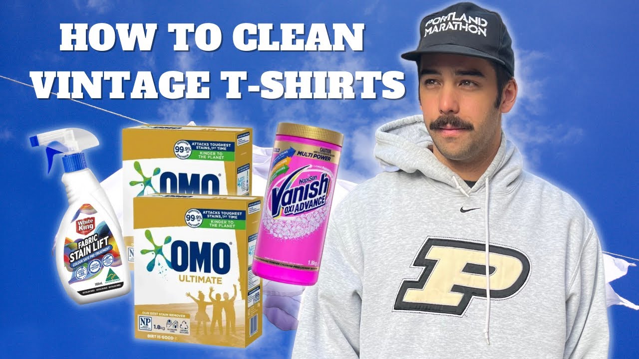 HOW TO CLEAN STAINS OUT OF YOUR VINTAGE T-SHIRTS!