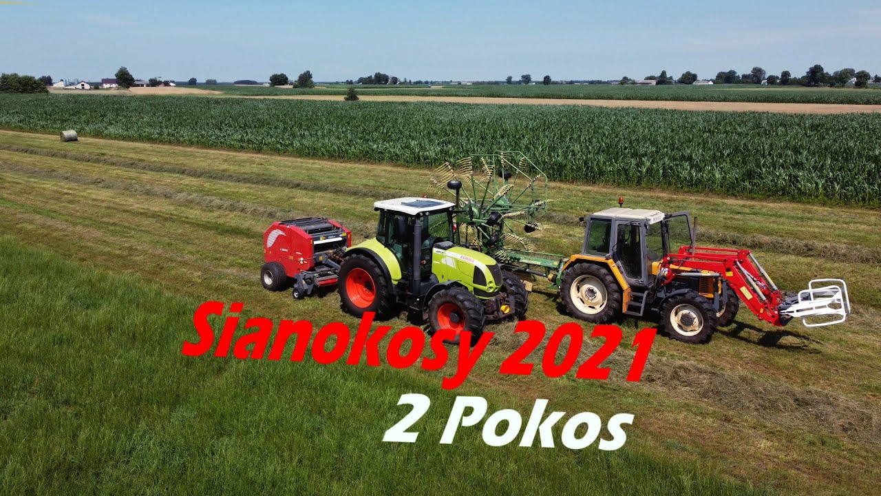 Sianokosy 2021 Drugi Pokos / Claas Arion 640 / Renault 95.14 / Metal Fach Z 562 RN
