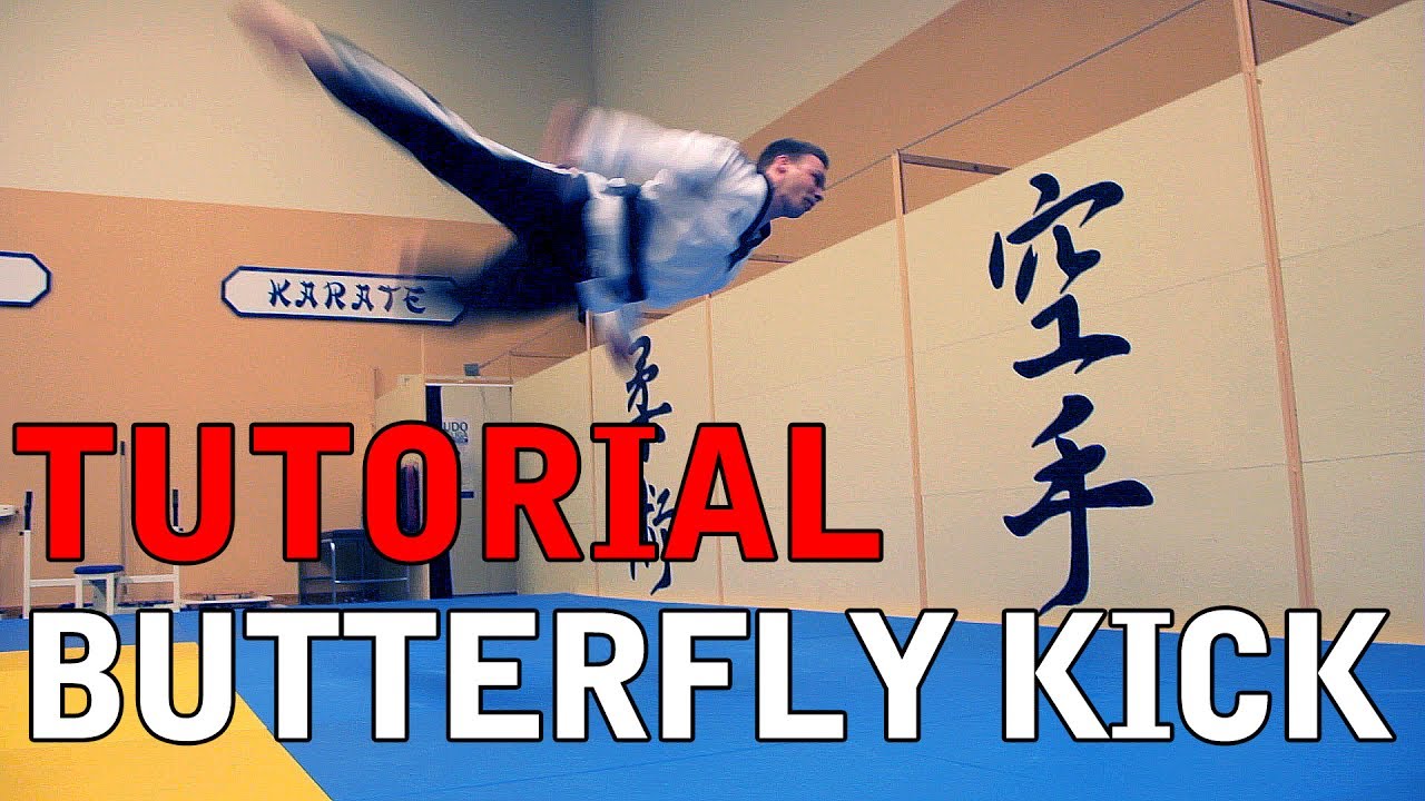 TRICKING BUTTERFLY KICK LERNEN TUTORIAL TURBO TORBEN TAEKWONDO MOTIVATION KUNG FU BUTTERFLY KICK