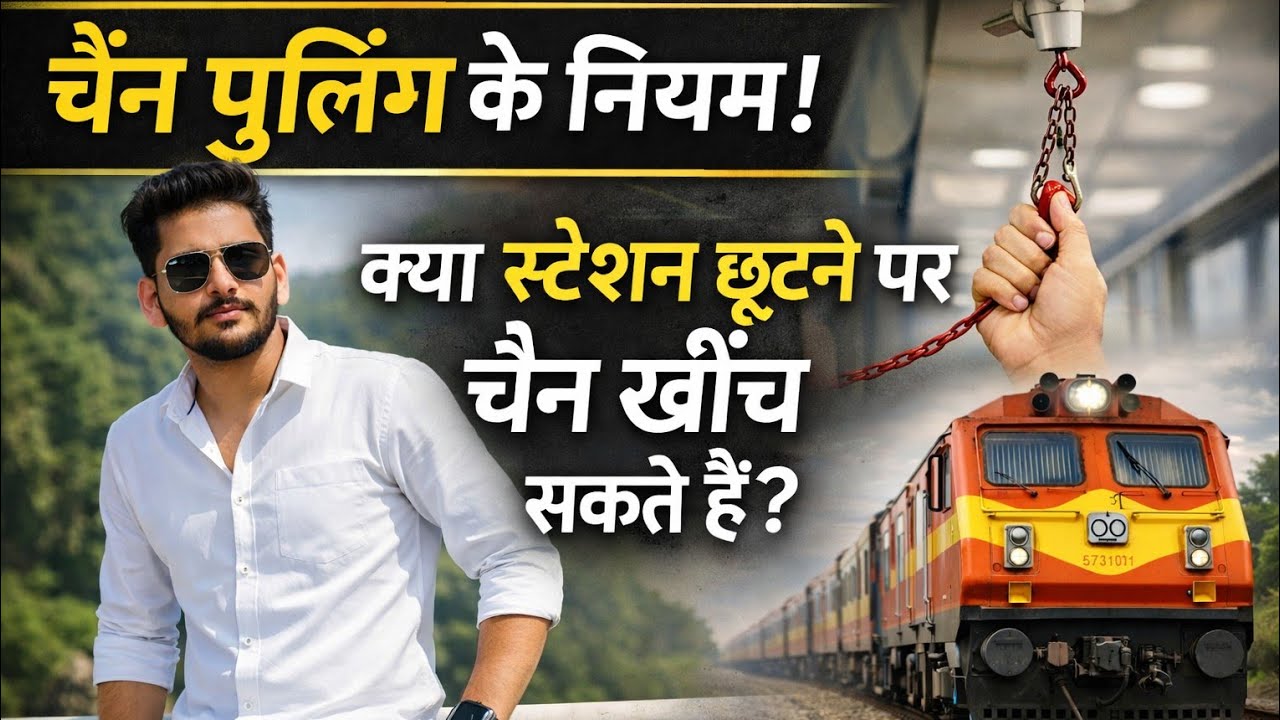 अगर स्टेशन छूट जाए और आप ट्रेन में रह जाए तो चैन खींच कर ट्रेन रोक सकते हैं? l ट्रेन चैन पुलिंग नियम