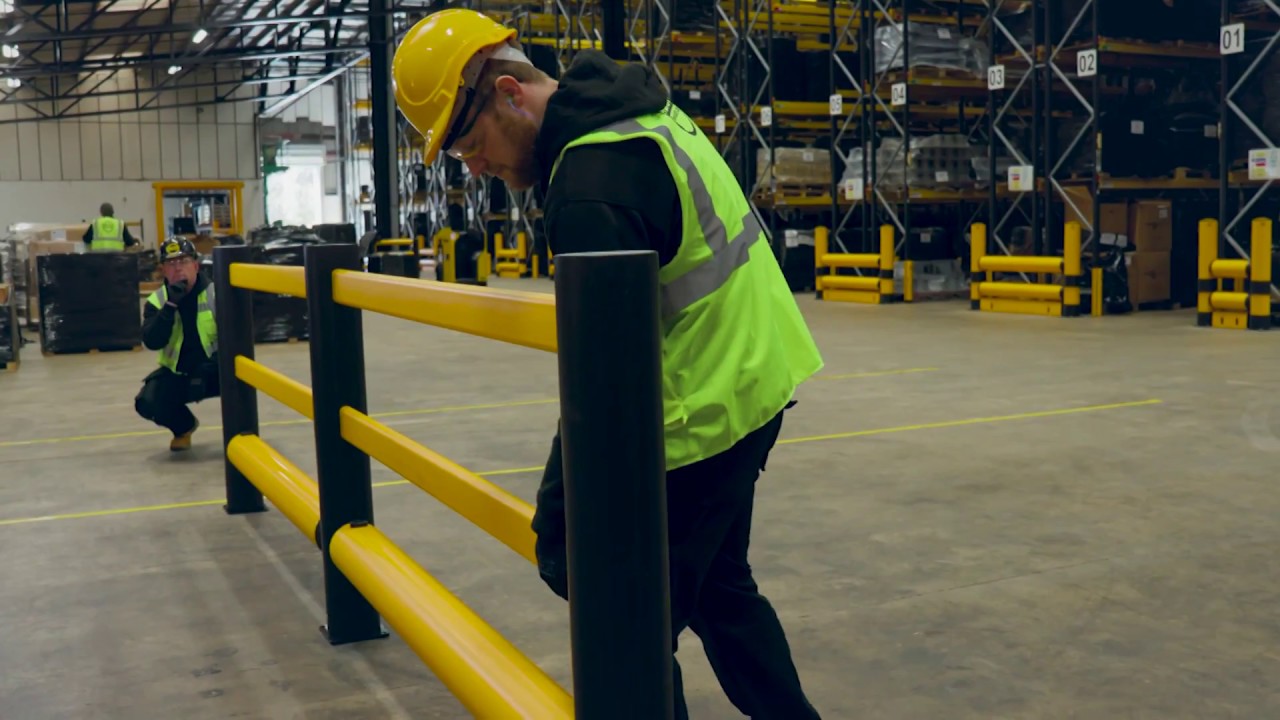 A-SAFE |Монтаж eFlex Single Traffic+ Safety Barrier