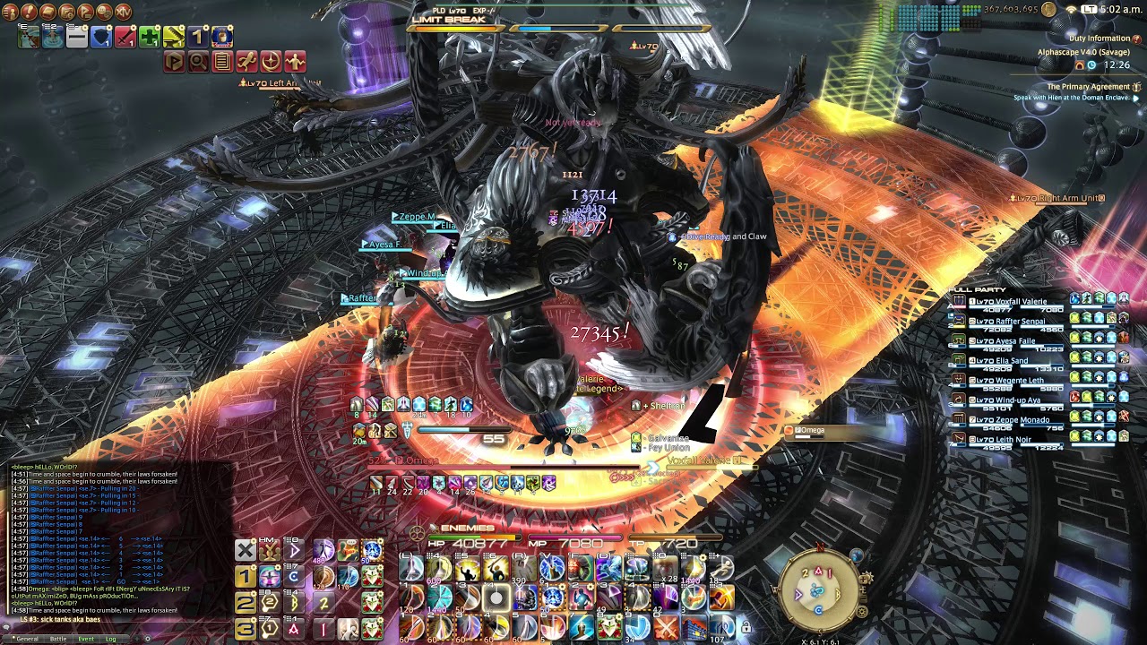 FFXIV - Alphascape V4.0 (Savage) - WORLD FIRST Omega - PLD PoV