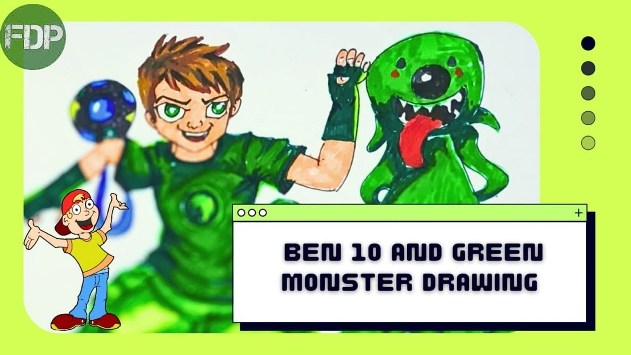 Ben 10 vs Green Monster Fun Action Video for Kids Cartoon Hero Adventure