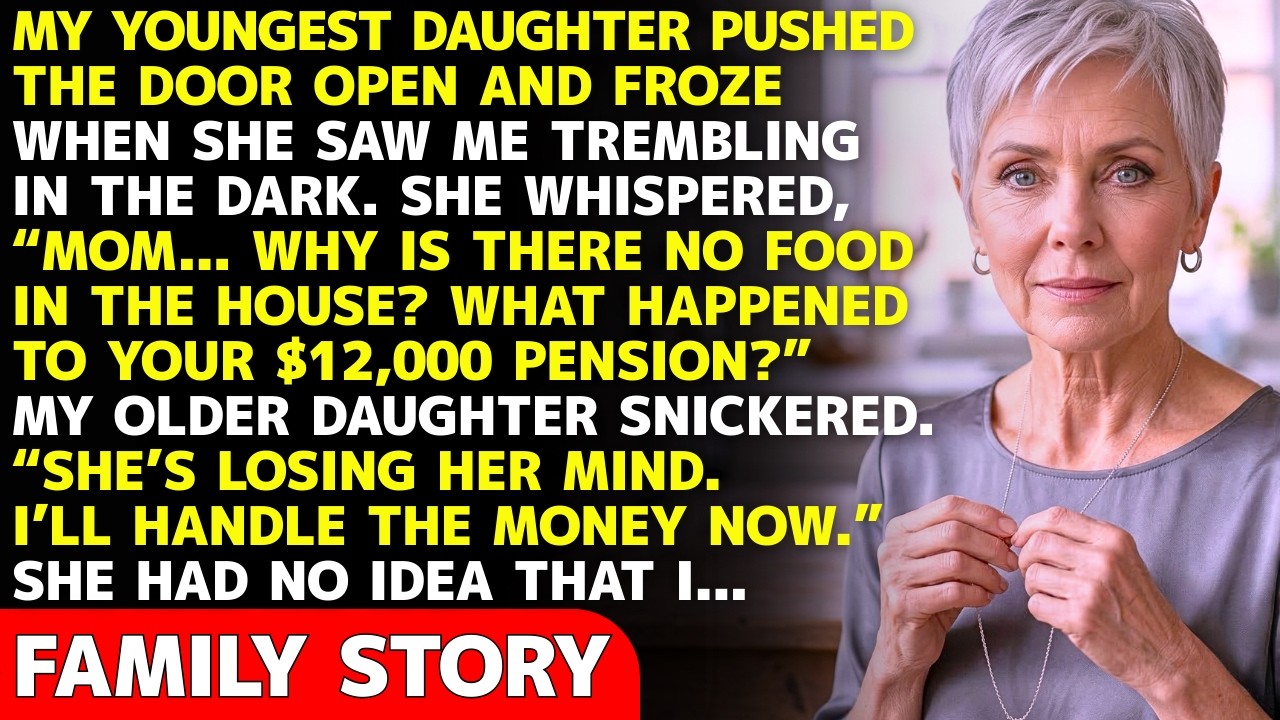 My Daughter Found Me Trembling in the Dark and Whispered, “Mom… Where Did Your $12,000 Pension Go?”