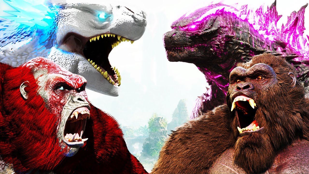 GODZILLA x KONG BATTLE ROYALE in Ark Survival Evolved