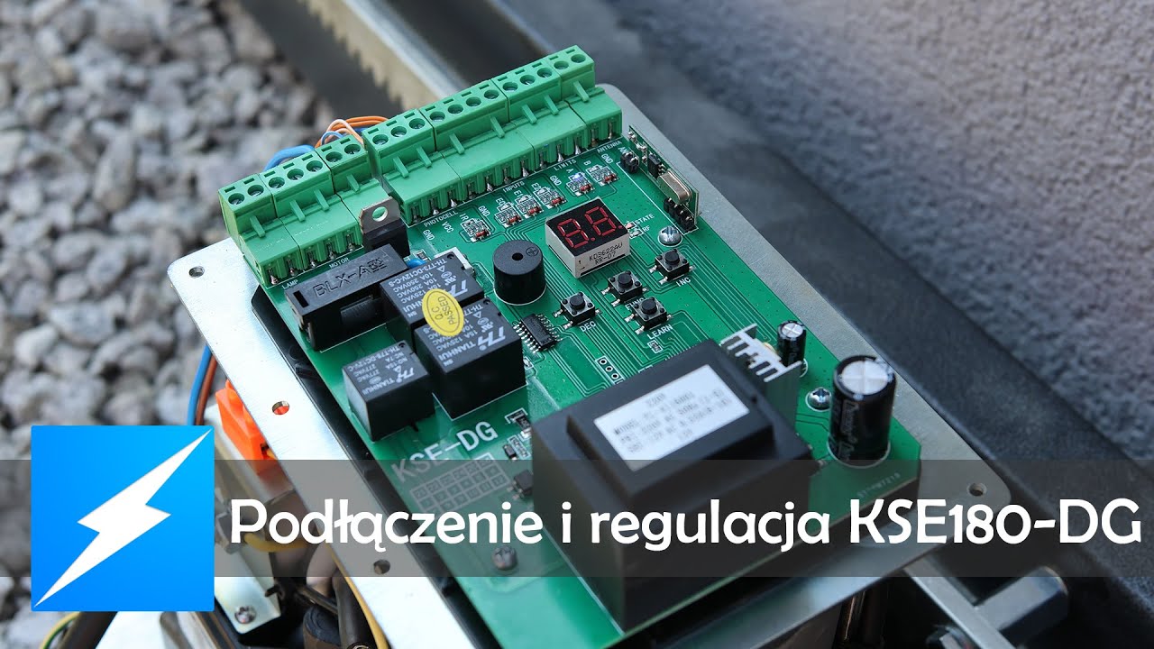 Napęd do bramy przesuwnej KSE180-DG podłączenie i regulacja-Elektrobim.pl