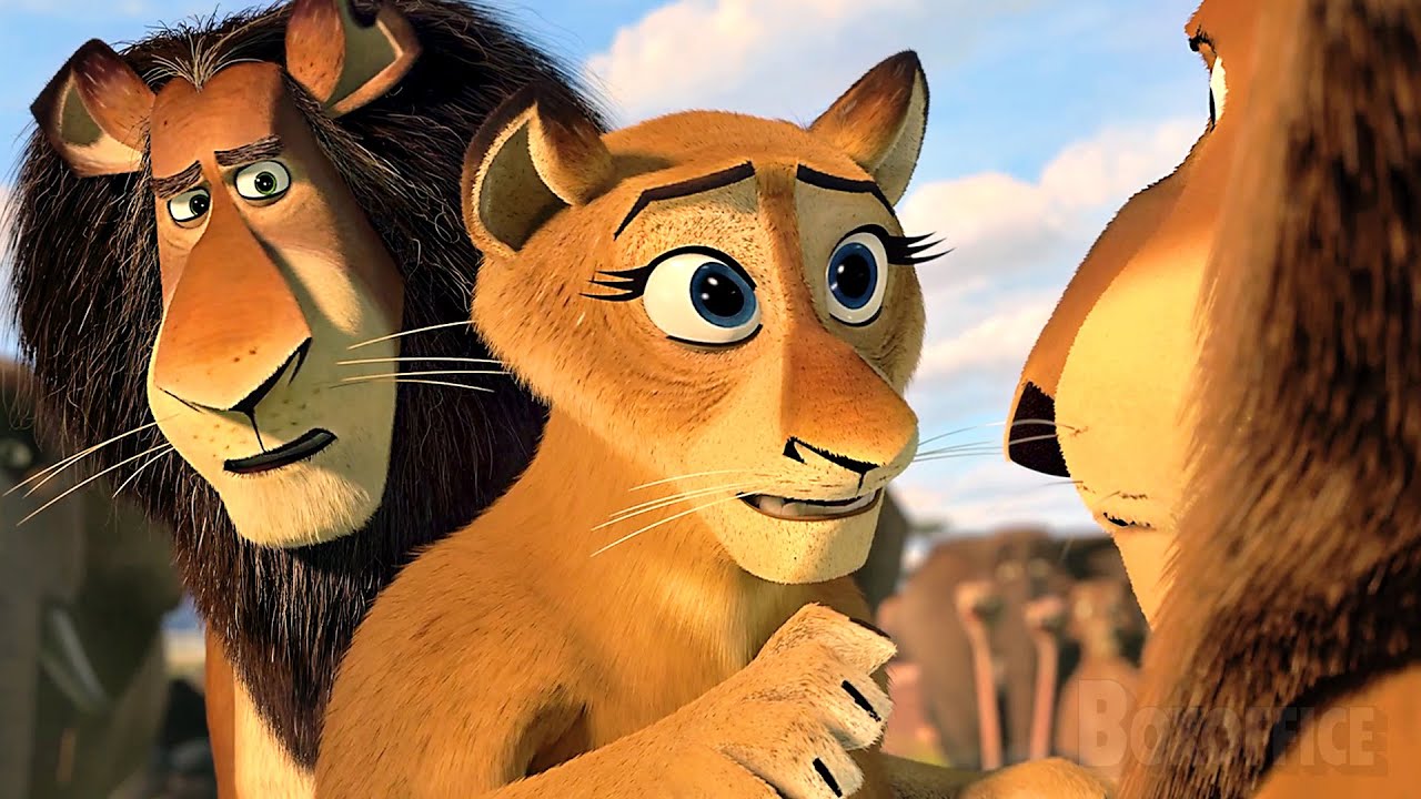 Alex, o leão, encontra seus pais biológicos | Madagascar 2: A Grande Escapada | Clipe