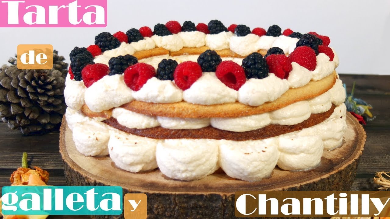 TARTA de GALLETA y CREMOSO.😍😋 TARTA POSTRE o PASTEL DELICIOSO FÁCIL Y BONITO. Receta # 402