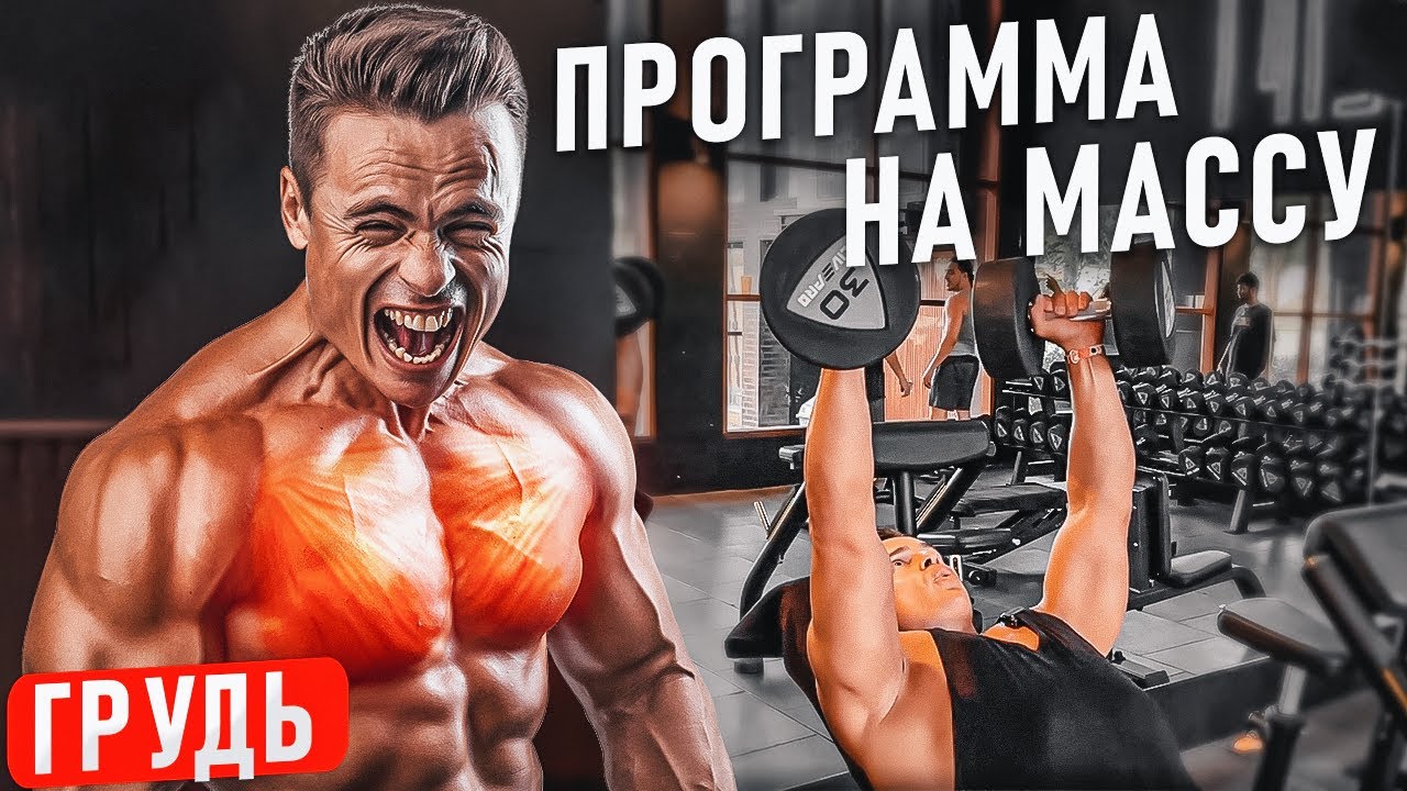 🔥ПРОГРАММА тренировок НА МАССУ в зале! ГРУДНЫЕ!