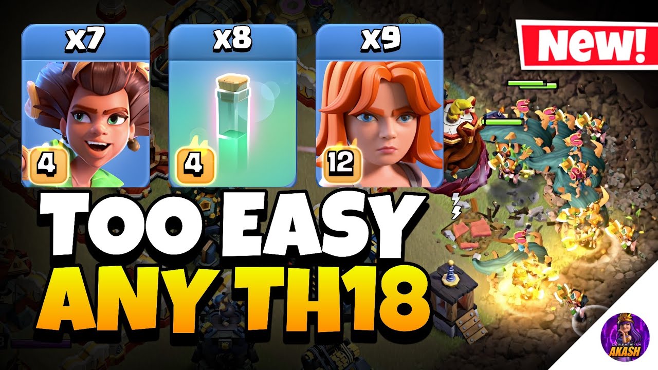 NEW META TH18 Root Rider Valkyrie Attack is INSANE | Best TH18 Attack Strategy in Clash of Clans 🔥