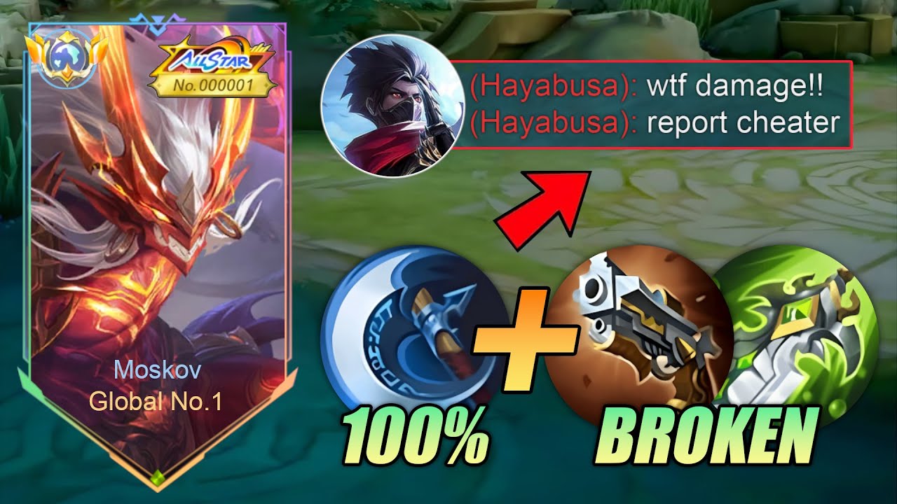 TOP 1 GLOBAL MOSKOV BEST HIGH CRITICAL DAMAGE BUILD 2024! (try this recommended build and emblem)
