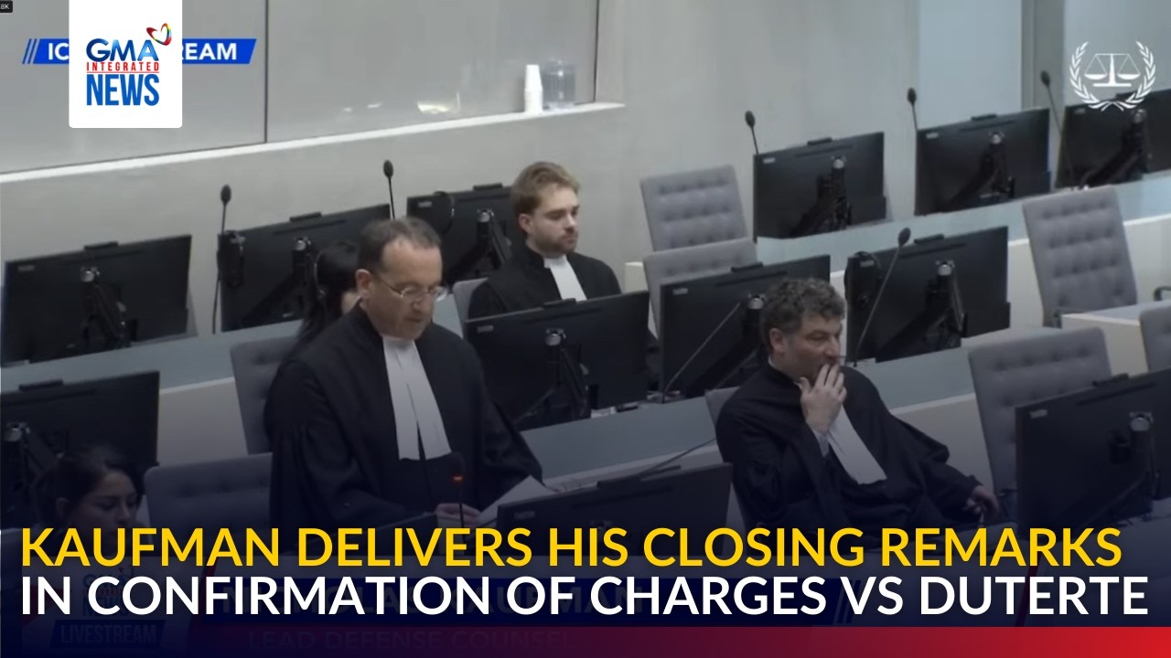 Kaufman delivers his closing remarks in Confirmation of Charges vs Duterte | GMA Integrated News