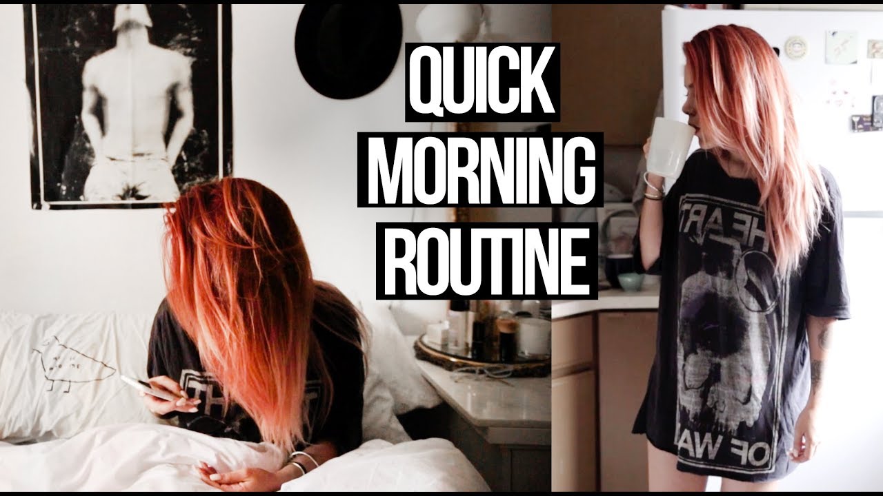 Morning routine on a rush! -  No make up make up glowy look