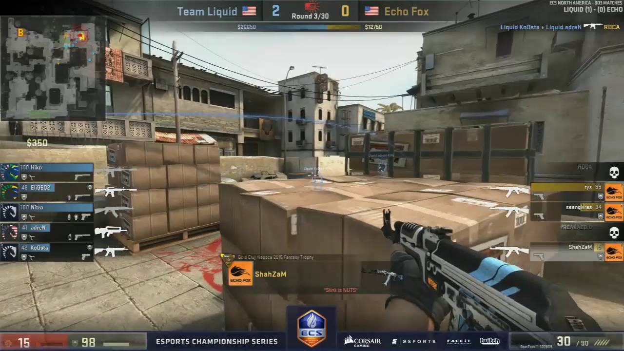 CS:GO - ShahZaM Insane One Taps vs Team Liquid @ ECS League Season 1