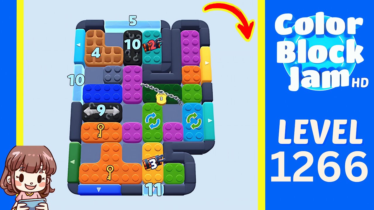 Color Block Jam Level 1266 Solution Walkthrough