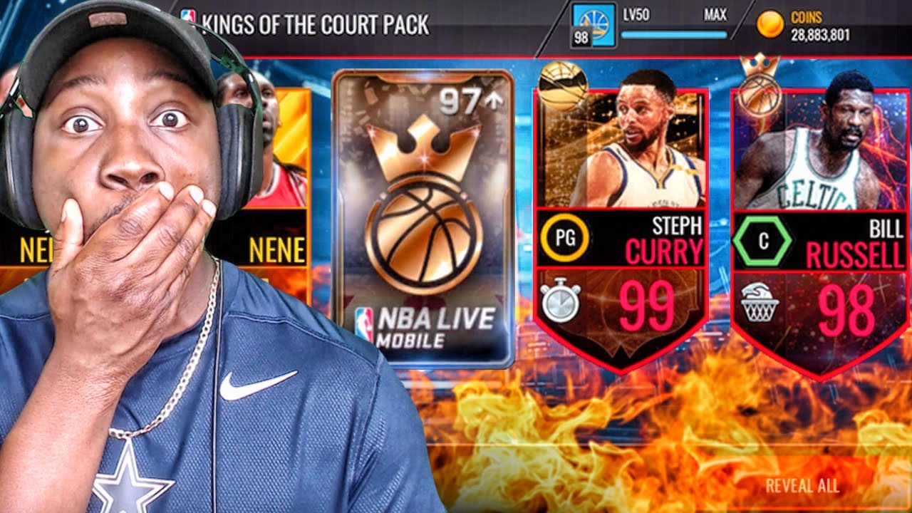KINGS OF THE COURT PACK OPENING w/97 + OVR MASTER! NBA Live Mobile 16 Gameplay Ep. 129