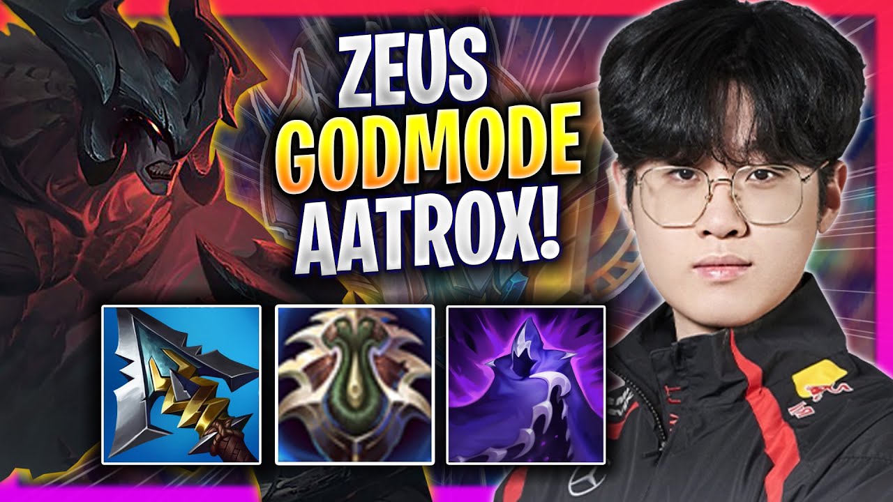 ZEUS LITERALLY GOD MODE WITH AATROX! - T1 Zeus Plays Aatrox TOP vs Trundle! | Season 2024