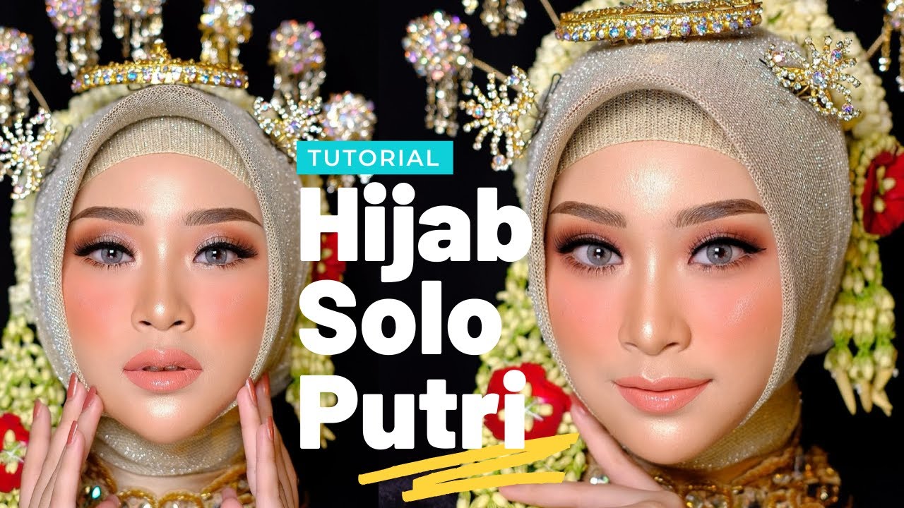 TUTORIAL HIJAB PENGANTIN SOLO PUTRI TANPA PAES #TutoRia