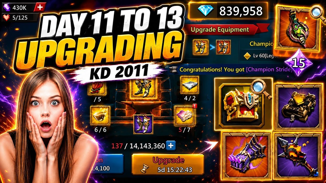 DAY 11 TO 13 New ACCOUNT UPGRADING KINGDOM 2011 GEARS UPGRADATION LORDS MOBILE #lordsmobile 