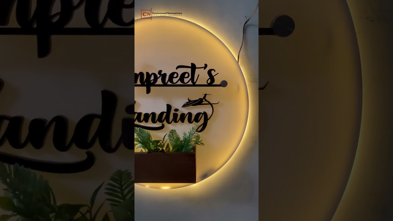 LED LIght Nameplate For house | Personalized gifts  | #nameplates #decor #neonsign   #housenameplate
