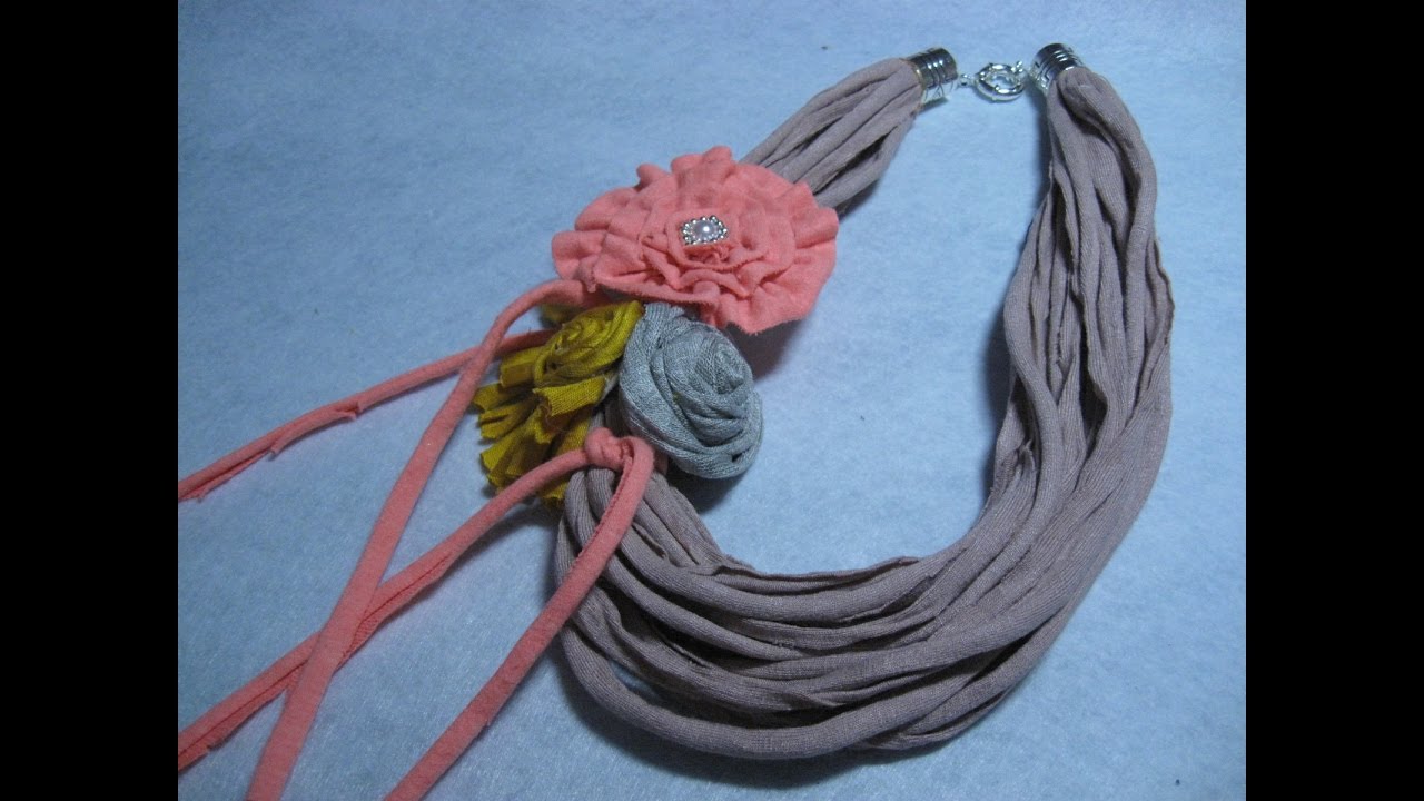 # DIY -#Collar de trapillo con flores