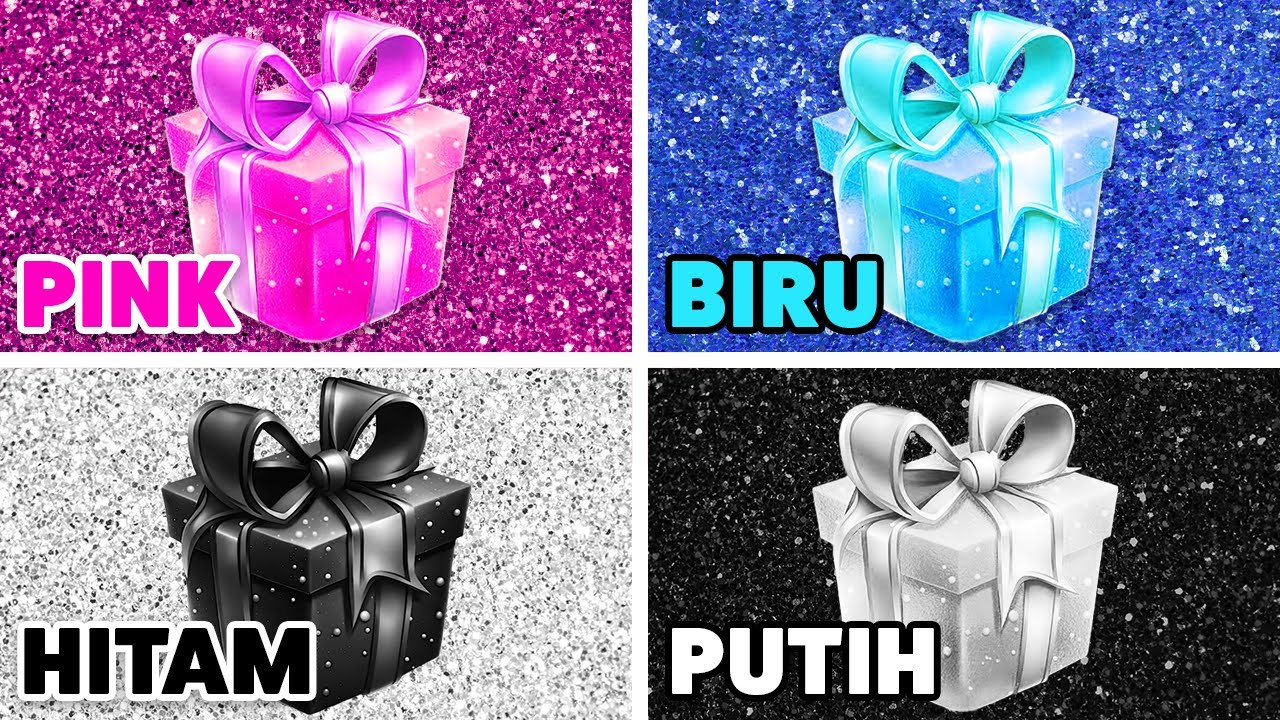 Pilih HADIAHMU...! 🎁 Pink, Biru, Hitam, atau Putih? 🖤💝🎀💙