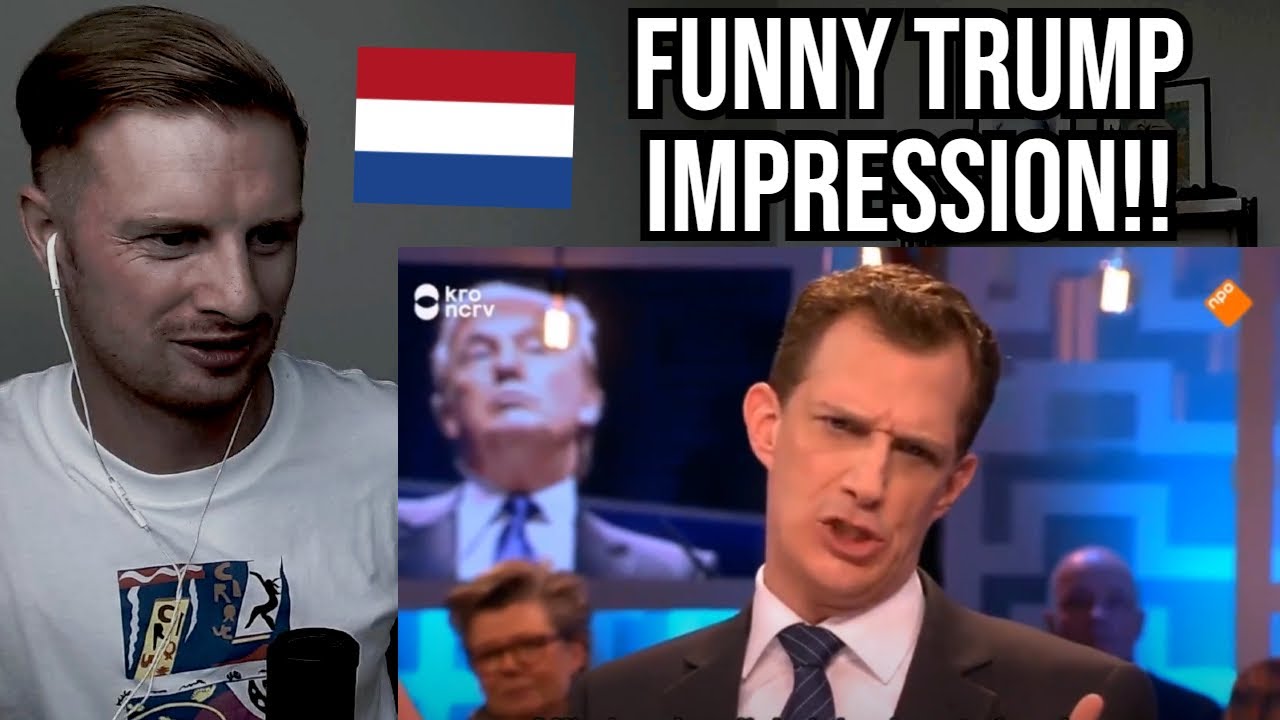 Reaction To Excellent Donald Trump Impression on Dutch Television