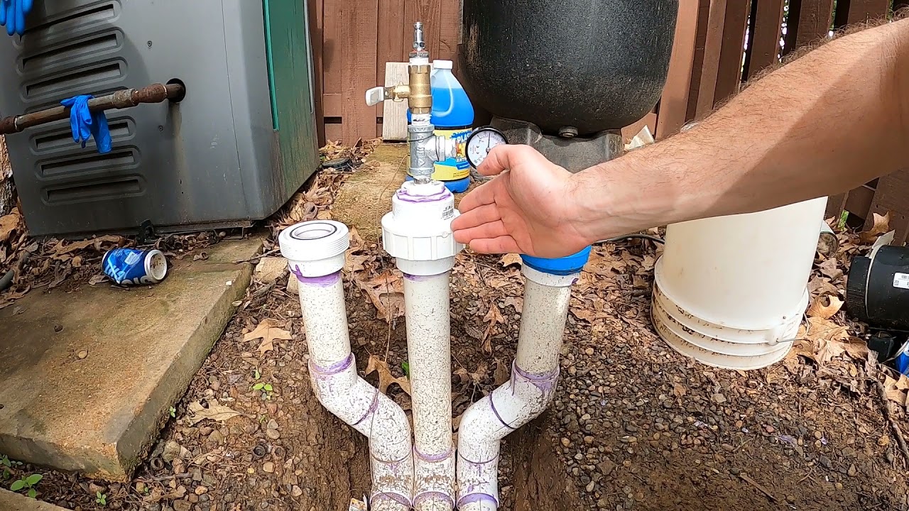 DIY - Испытание под давлением водопровода бассейна