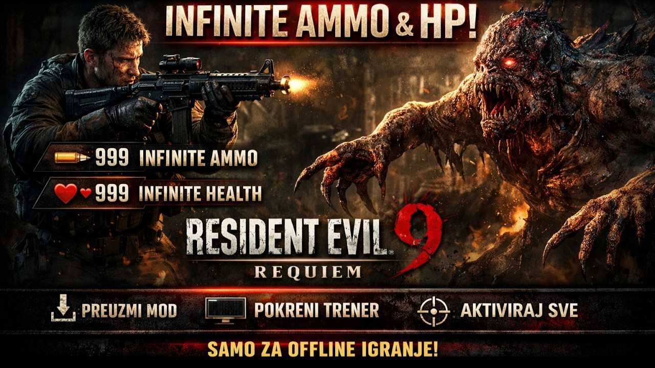 How to Add CHEAT - inf ammo and HP in Resident Evil 9 Requiem
