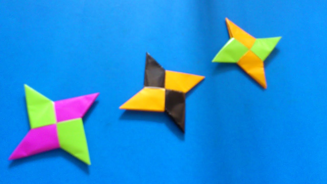 Cara Membuat Origami Shuriken Ninja 4 Bintang | Origami Shuriken Ninja