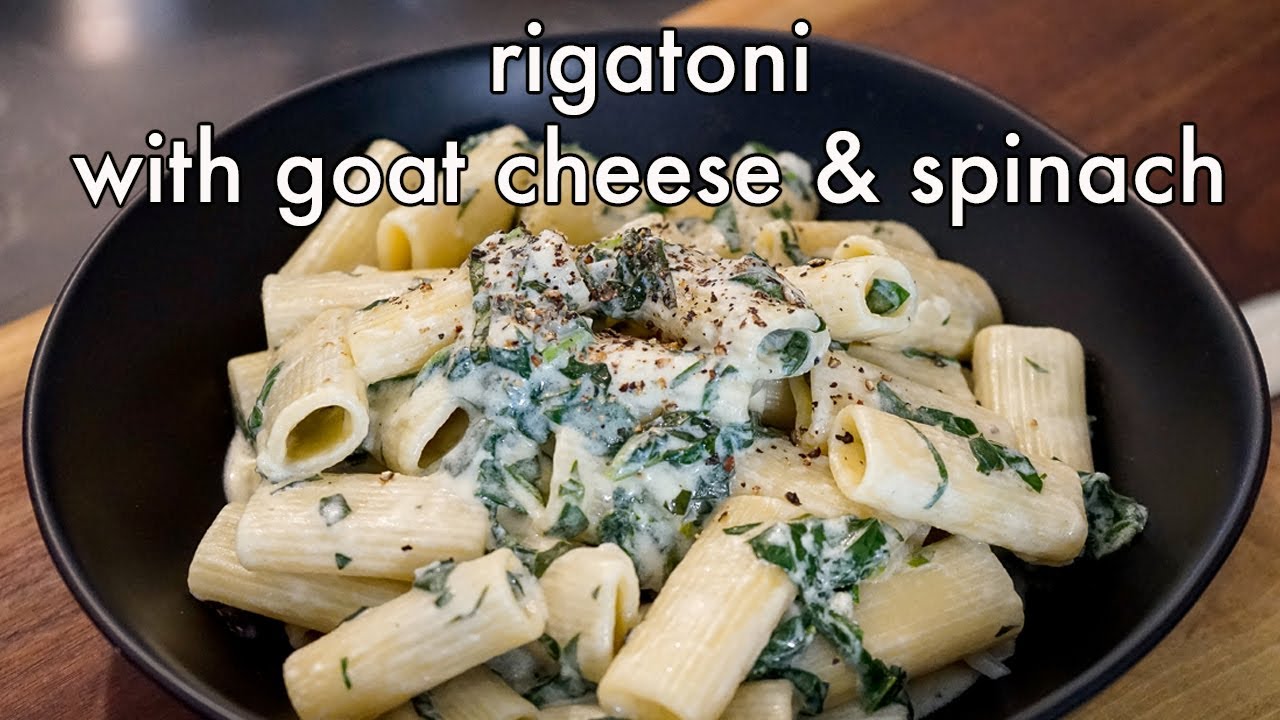 Goat Cheese and Spinach Pasta