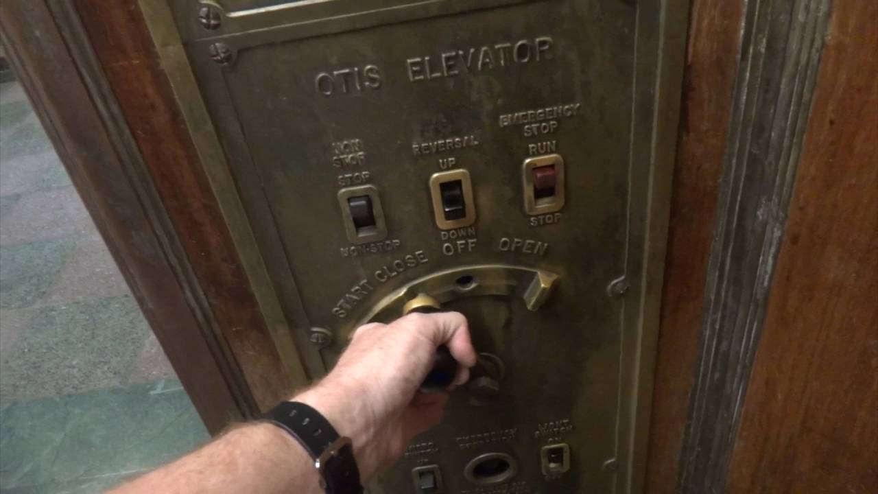 Riding the original OTIS Signal Control elevator in Buffalo city hall.