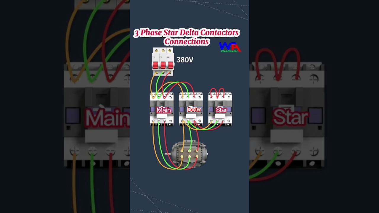 3 Phase Motor Star & Delta Connections #motor #electrical
