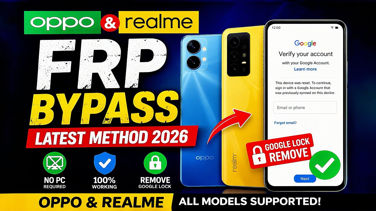 OPPO & Realme FRP Bypass 2026 | Google Account Remove Without PC | Latest Method 