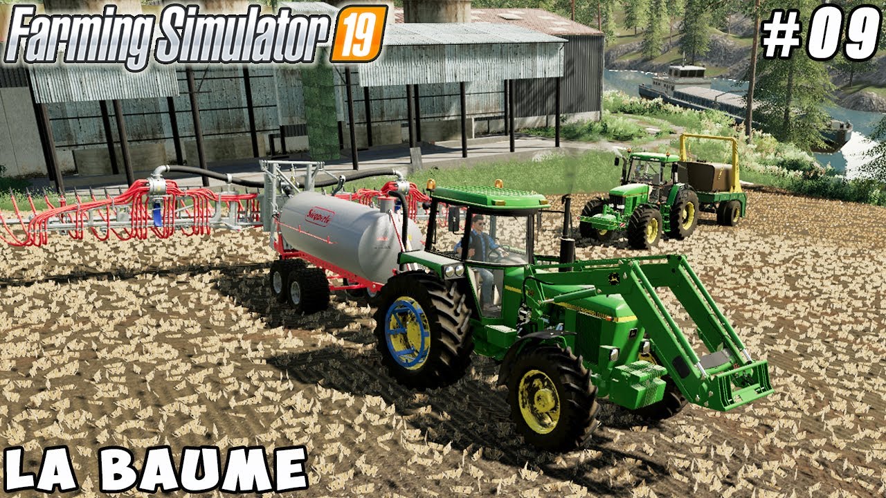 Inexpensive equipment to fertilize w/ slurry, cow stall cleaning | La Baume | FS 19 | Timelapse #10