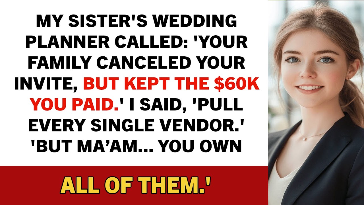 My Sister's Wedding Planner Called: 'Your Family Canceled Your Invite, but Kept the $60k You Paid.'