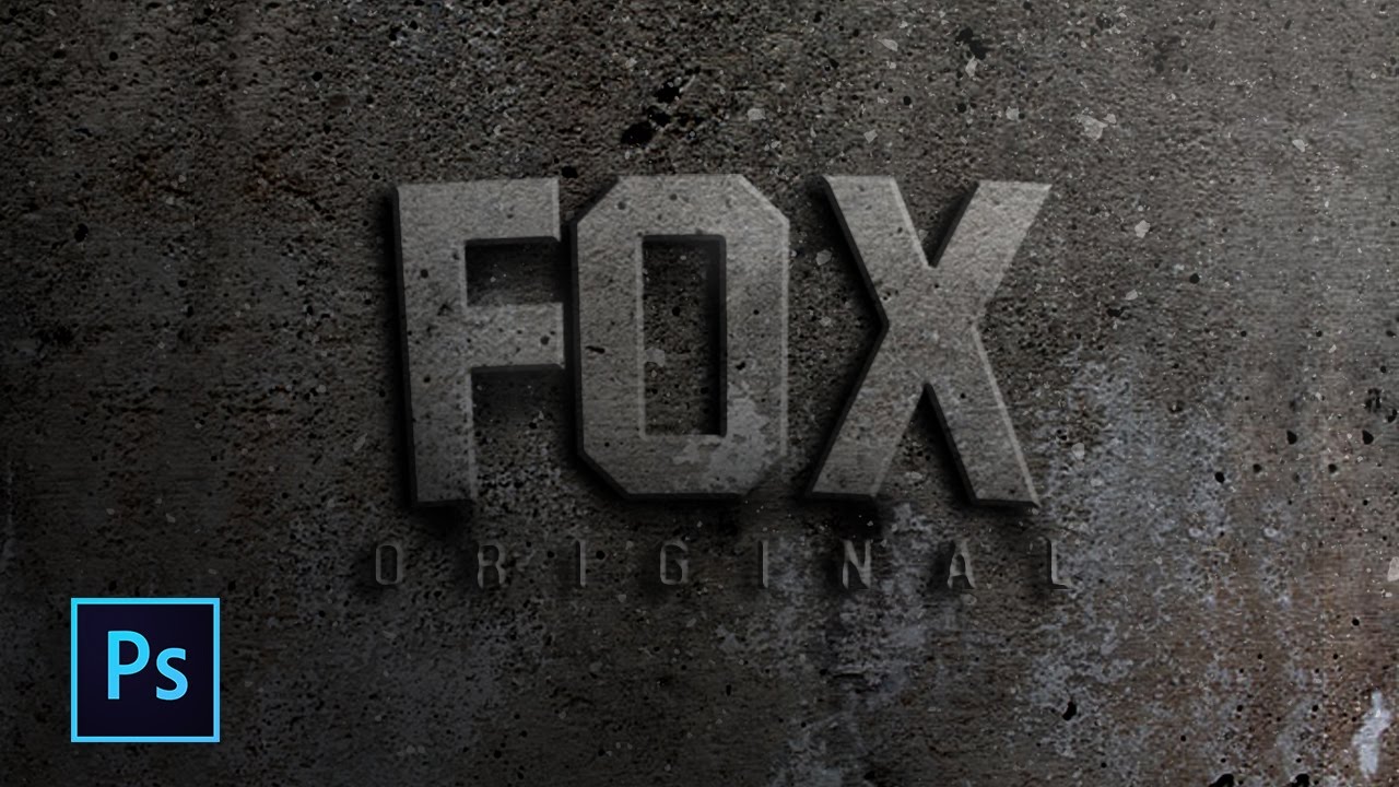 Cara Membuat TEXT EFFECT 3D dengan TEXTUR TEMBOK Photoshop - Photoshop Tutorial Indonesia